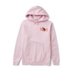 Bad Luck Pink Hoodie - stylish pink hoodie with edgy streetwear vibe