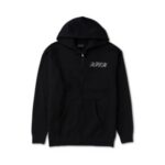 Floral Note Zip Up Black Hoodie - floral graphic hoodie from XPLR Merch