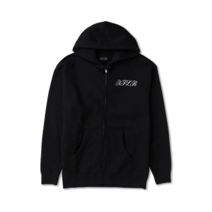 Floral Note Zip Up Black Hoodie - floral graphic hoodie from XPLR Merch