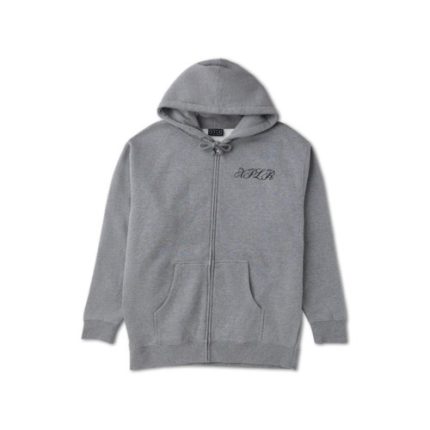 Floral Note Zip Up Grey Heather Hoodie - heather grey floral hoodie by XPLR Merch