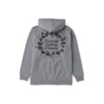 Floral Note Zip Up Grey Heather Hoodie - Image 2